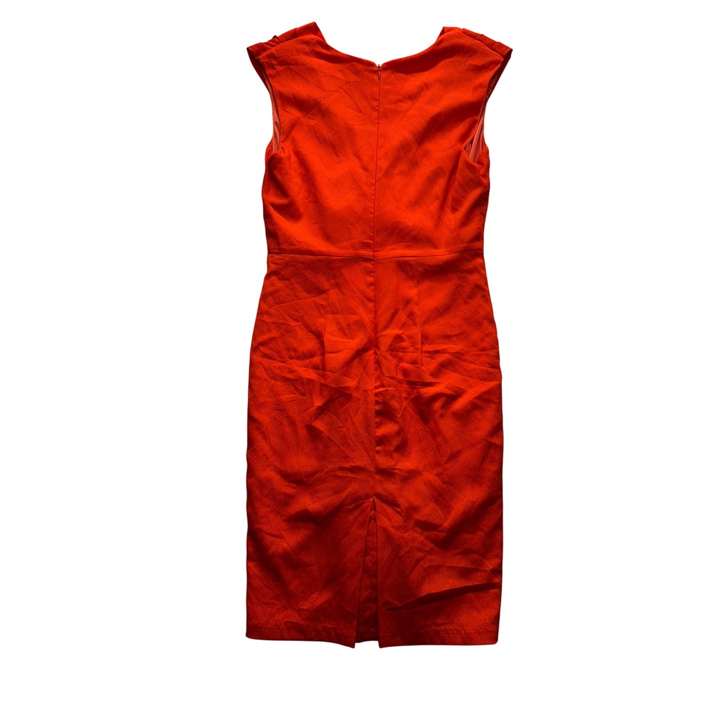 Eva Franco Red Sleeveless Draped Dress Size 6 Braided Waist Detail #261B
