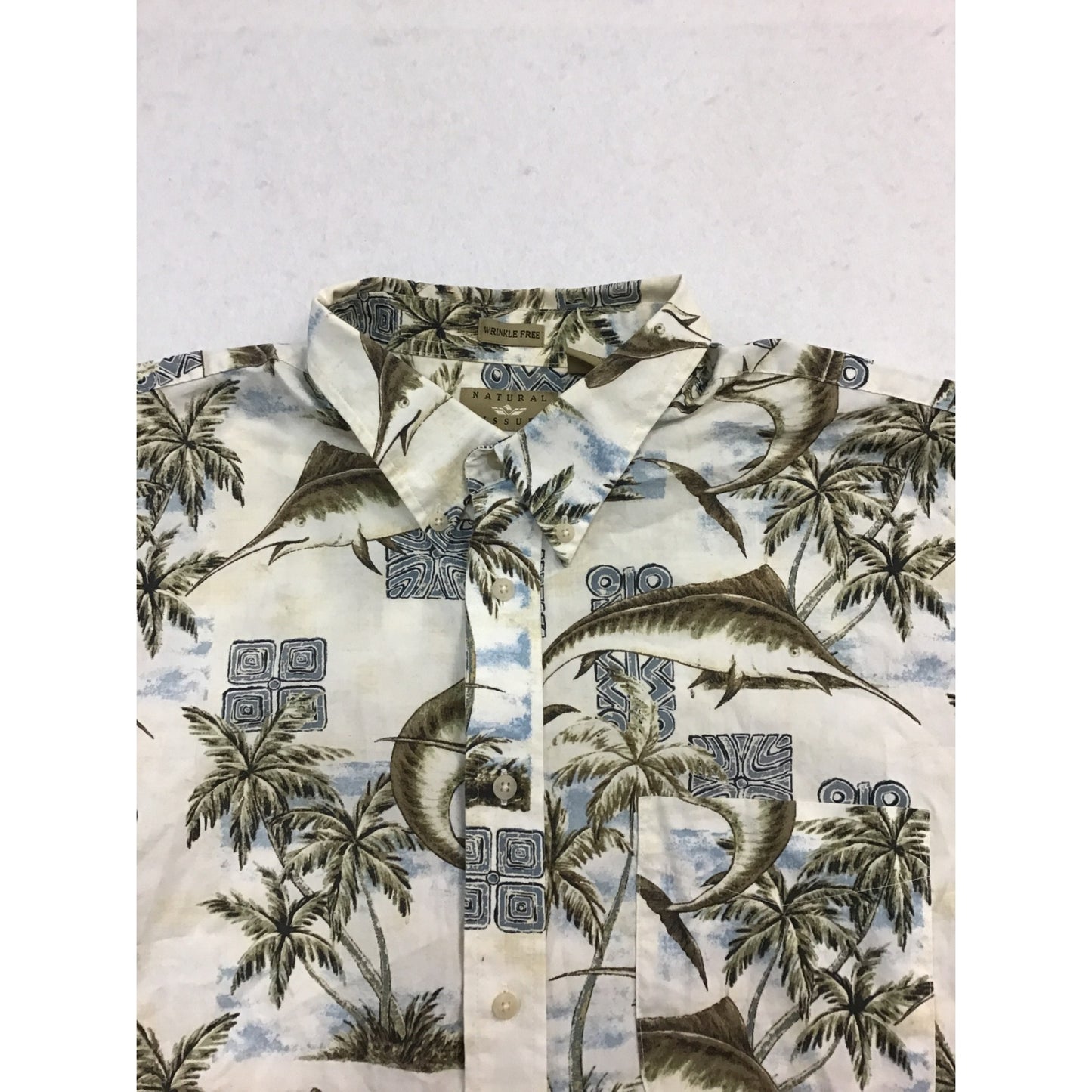 Mens Unique Fish Print ButtonUp