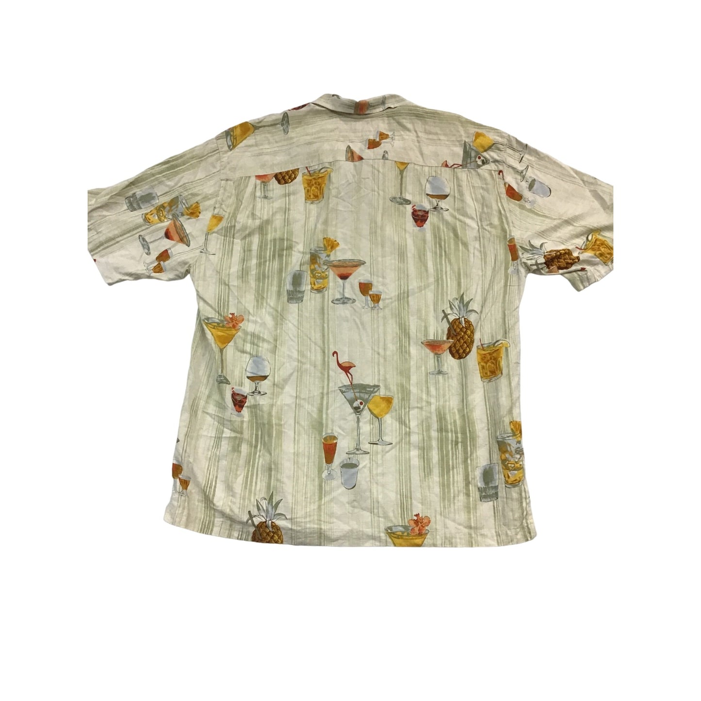 Mens Vintage Silk Tropical ButtonUp