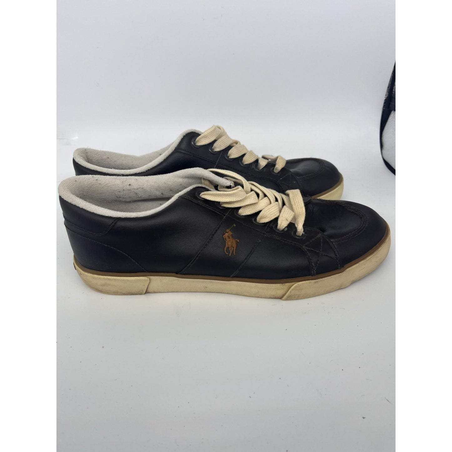 Men’s Ralph Lauren Polo brown leather lace up Sneakers #2784