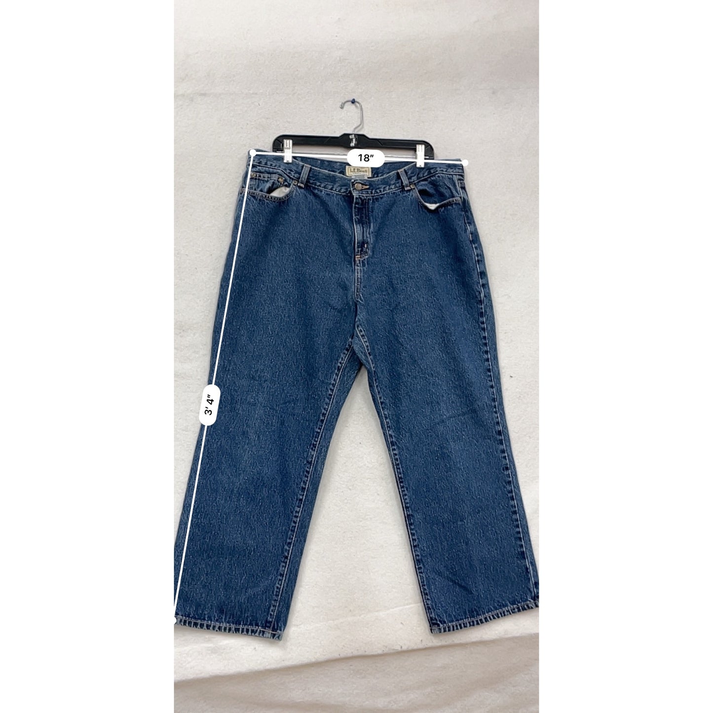 L.L. Bean Straight Fit Blue Jeans Size 20 #462A