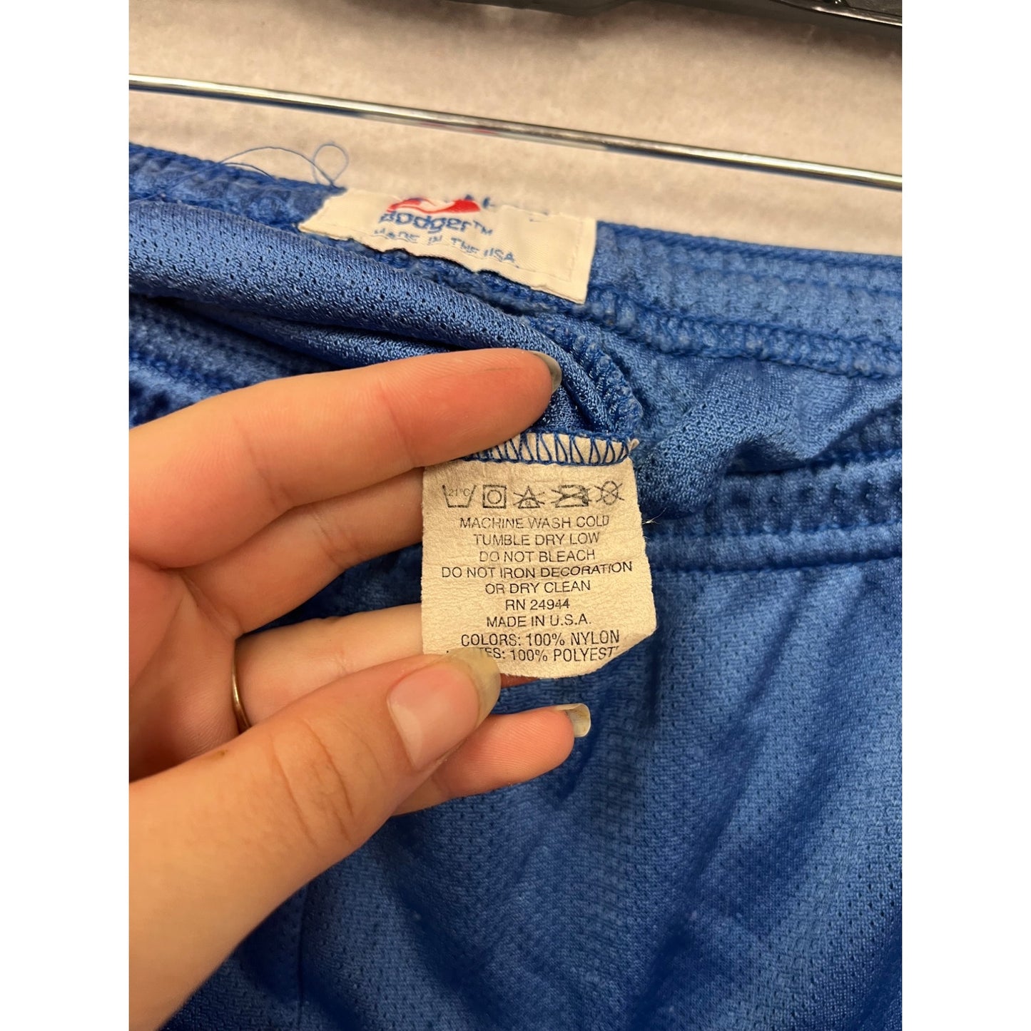 Vintage St. Bernards Basketball Blue Shorts Large By Dodger #241A