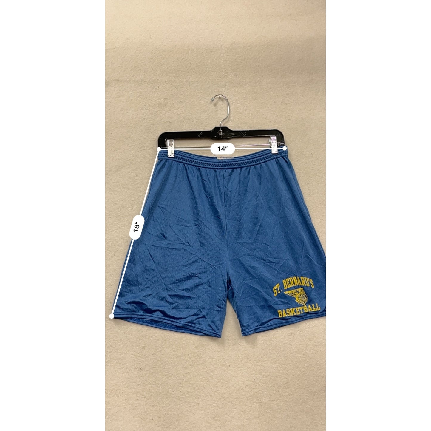 Vintage St. Bernards Basketball Blue Shorts Large By Dodger #241A