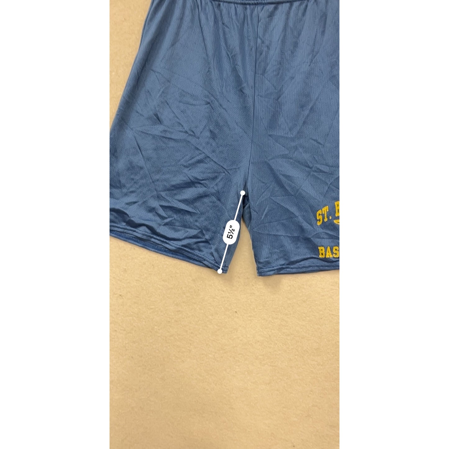 Vintage St. Bernards Basketball Blue Shorts Large By Dodger #241A