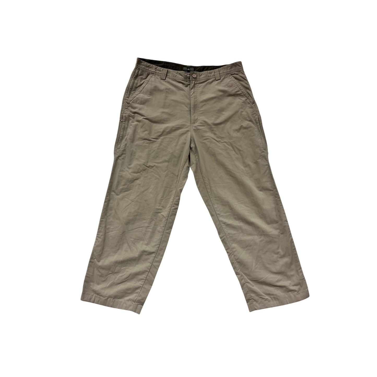 Mens REI Beige Nylon Casual Pants 38x30 Lightweight Travel Wear #8900