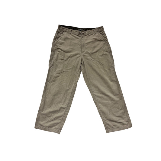 Mens REI Beige Nylon Casual Pants 38x30 Lightweight Travel Wear #8900