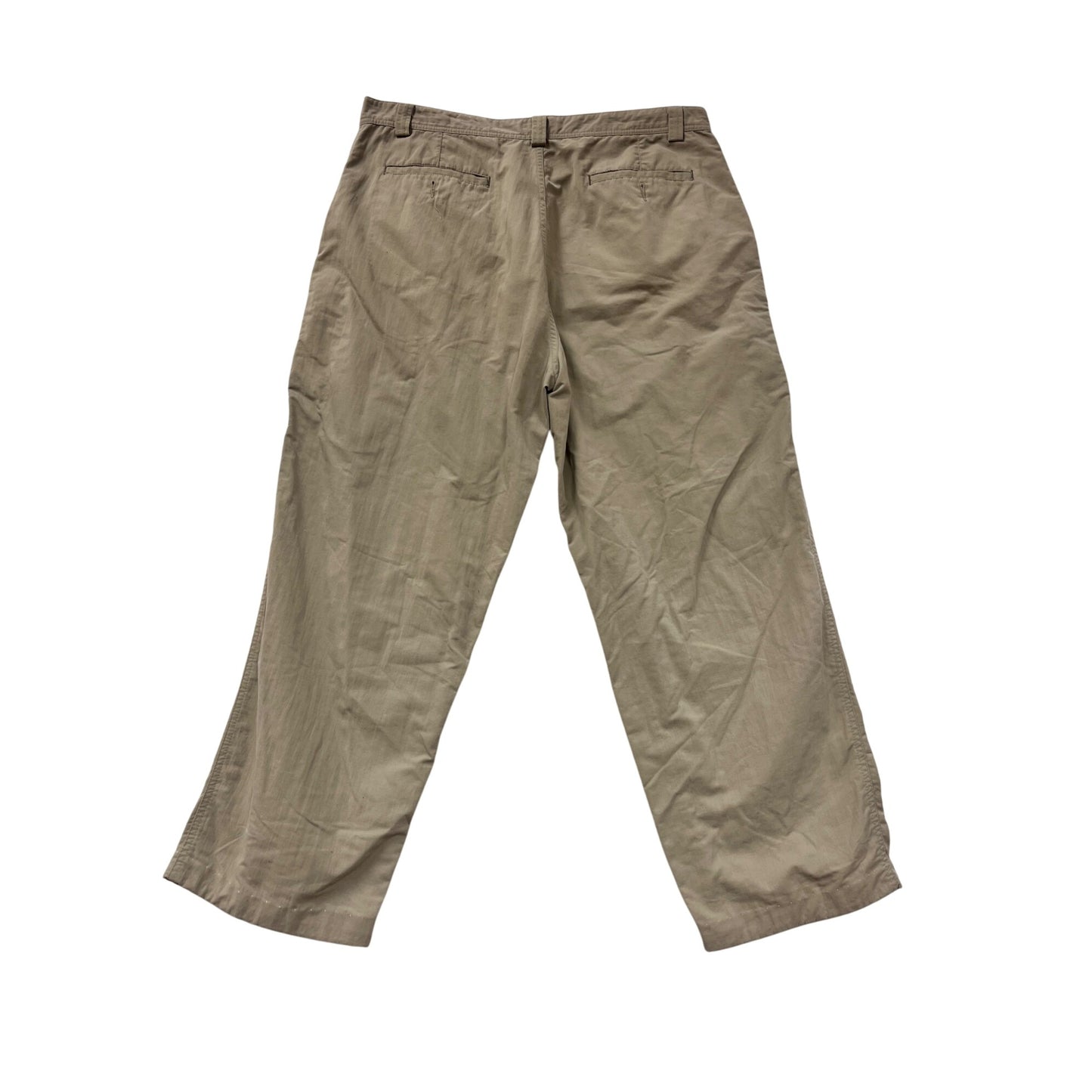 Mens REI Beige Nylon Casual Pants 38x30 Lightweight Travel Wear #8900
