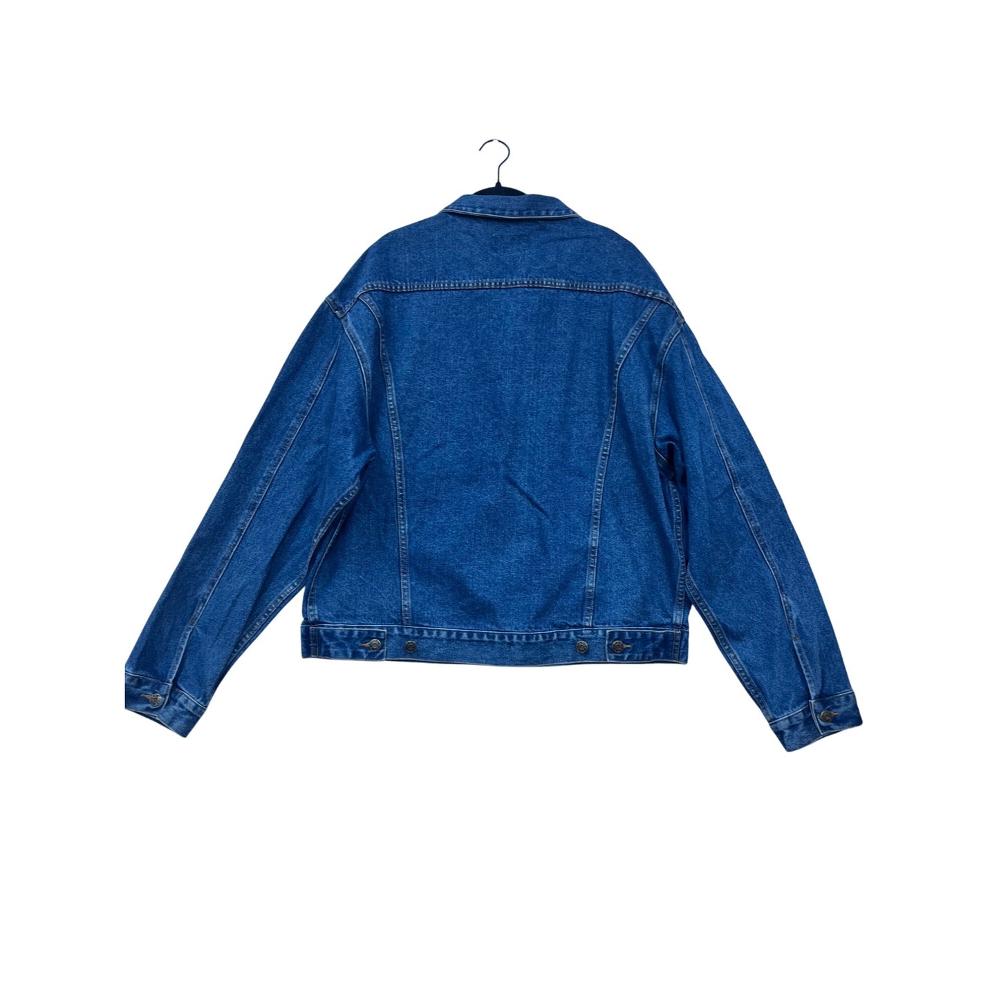 Womens XL Ely Outerwear Blue Denim Jacket With Button Front #56A
