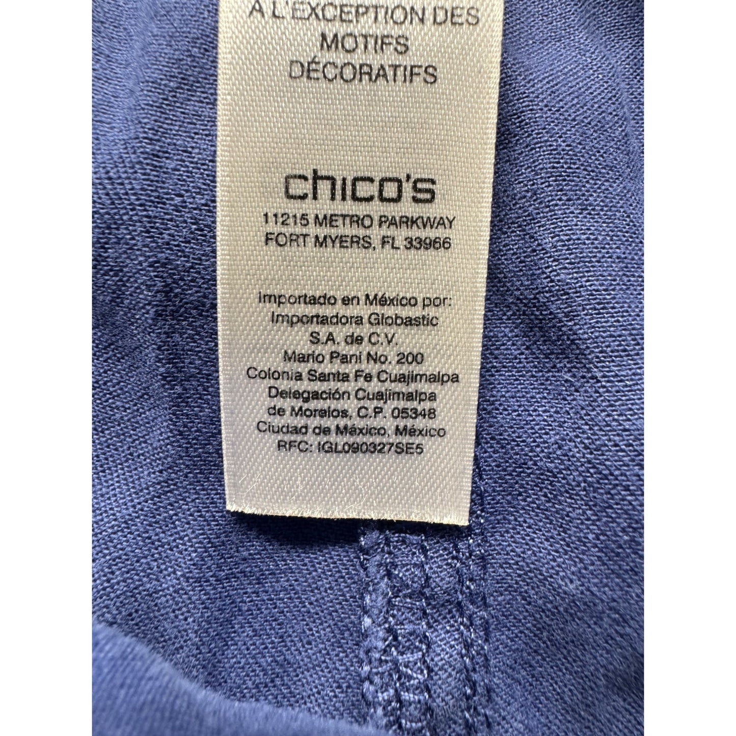 Chicos Blue Linen-Blend Cargo Pants Size 2 Crop With Pockets 458B