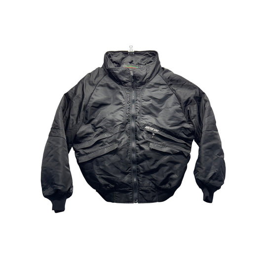 Arctic Cat Arcticwear Black Bomber Jacket Nylon Insulated L #9460