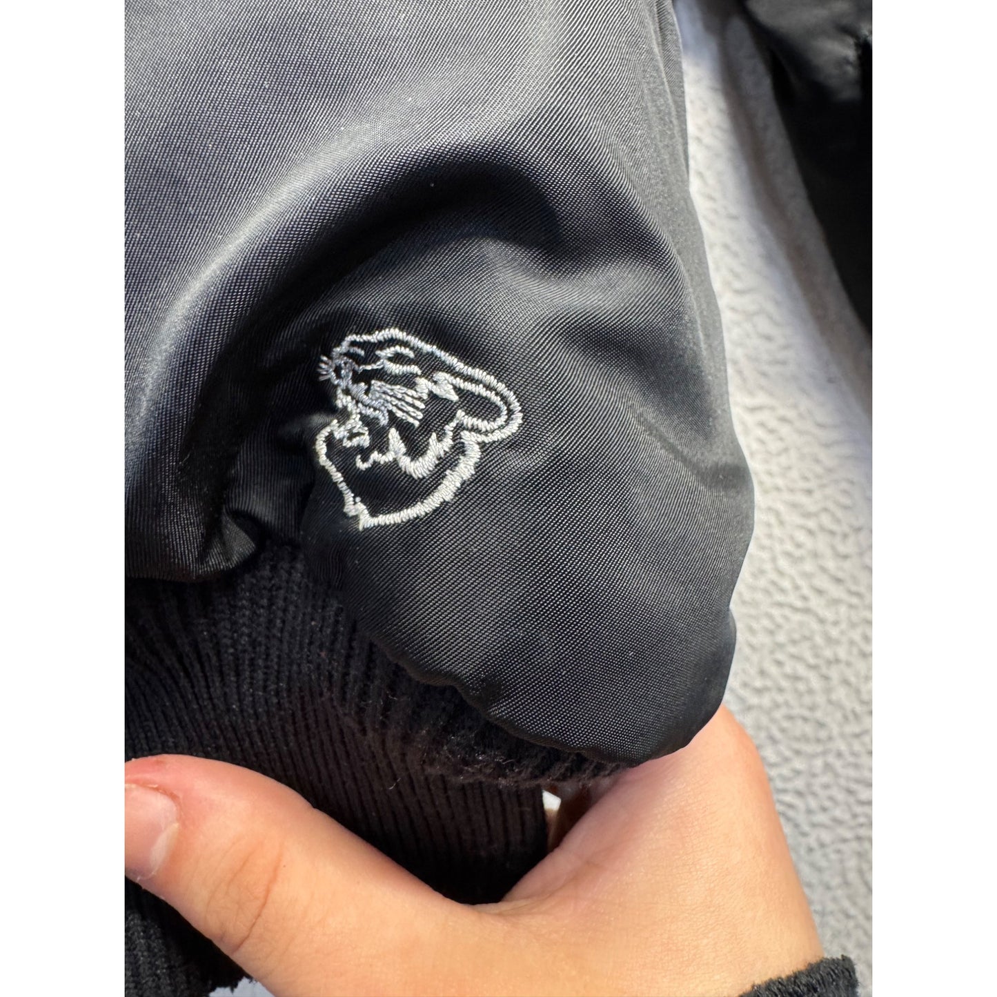 Arctic Cat Arcticwear Black Bomber Jacket Nylon Insulated L #9460