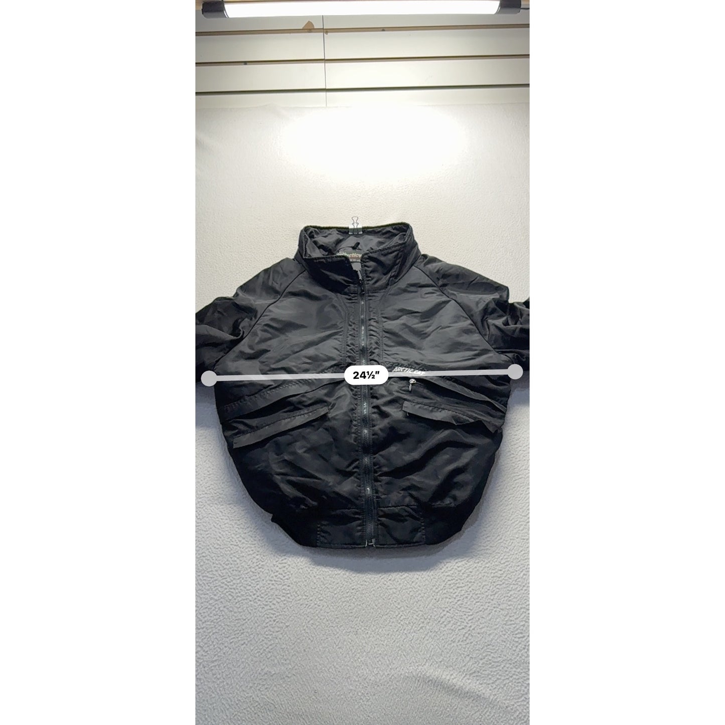 Arctic Cat Arcticwear Black Bomber Jacket Nylon Insulated L #9460