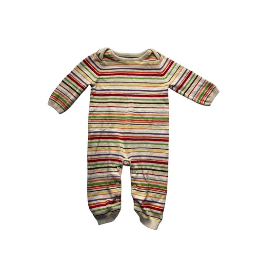 BabyGap Baby Striped Long-Sleeve Romper 100% Cotton Multicolor #7084