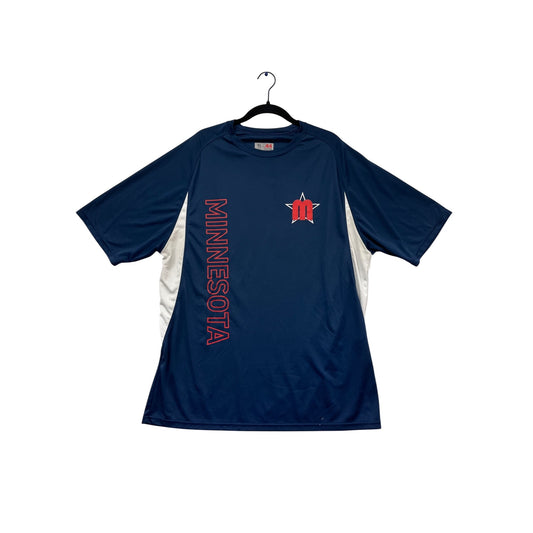 Minnesota Blue & White A4 XL Short Sleeve Athletic Shirt #936A