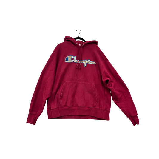 Champion Mens Red Reverse Weave Hoodie XL #77A