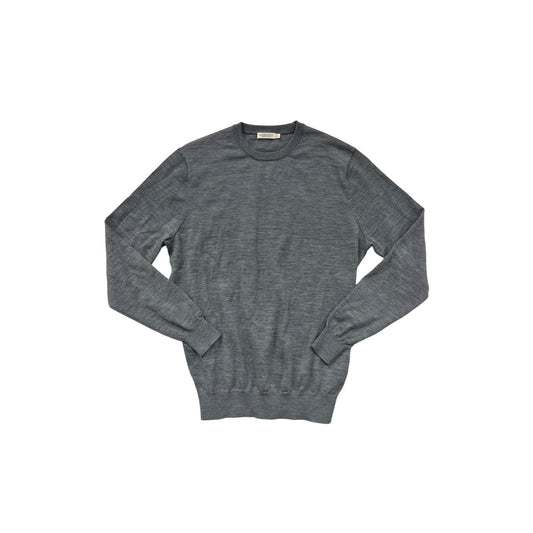 Suitsupply Grey Merino Wool Crewneck Sweater Size L #8326