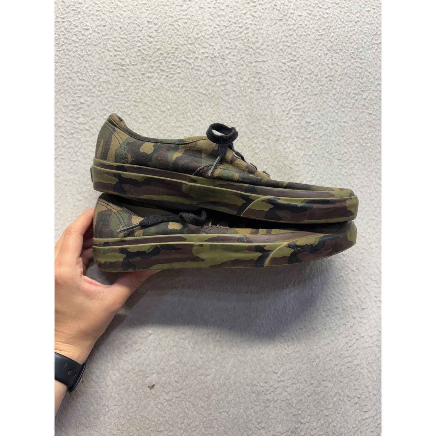 Vans Camouflage Lace-Up Shoes Canvas Casual Sneakers #358B