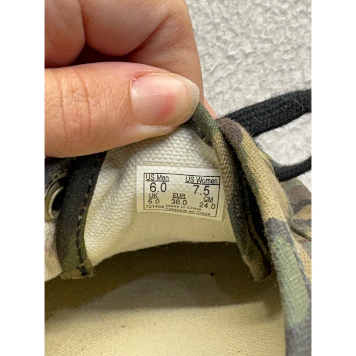 Vans Camouflage Lace-Up Shoes Canvas Casual Sneakers #358B