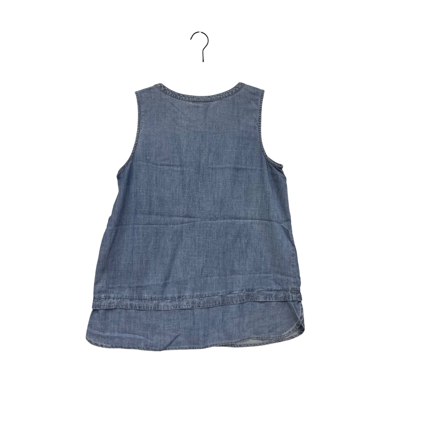 J. Jill Sleeveless Button-Front Denim Tunic Top S #312A