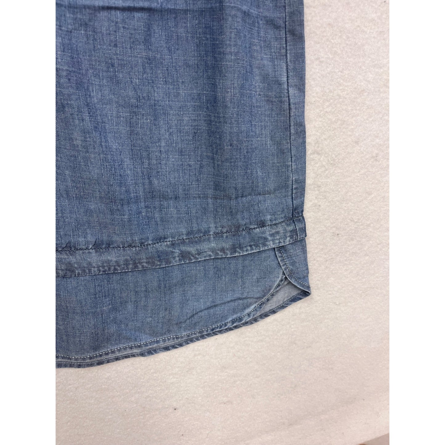 J. Jill Sleeveless Button-Front Denim Tunic Top S #312A