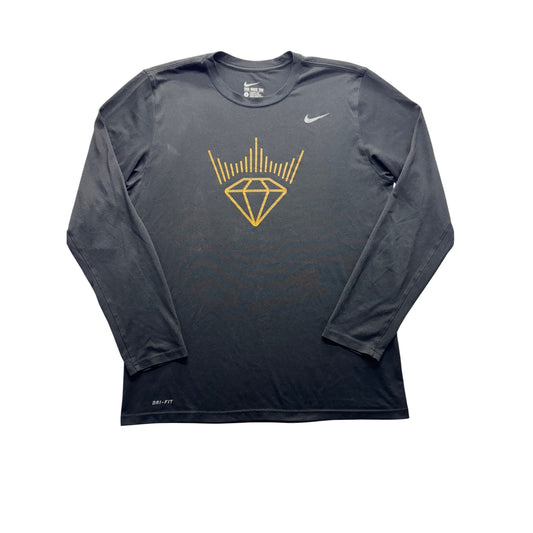 Nike Dri-Fit Long Sleeve Graphic Tee Diamond Royalty Performance Shirt #9597