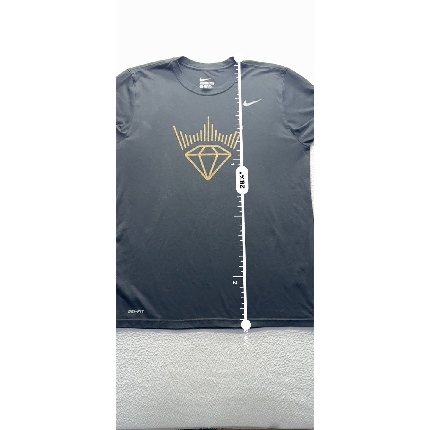 Nike Dri-Fit Long Sleeve Graphic Tee Diamond Royalty Performance Shirt #9597