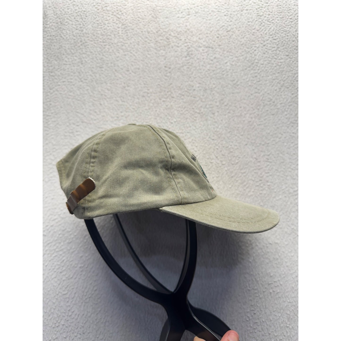 Manley Outdoor Adventures Olive Green Cotton Baseball Cap Adjustable Strap #9674