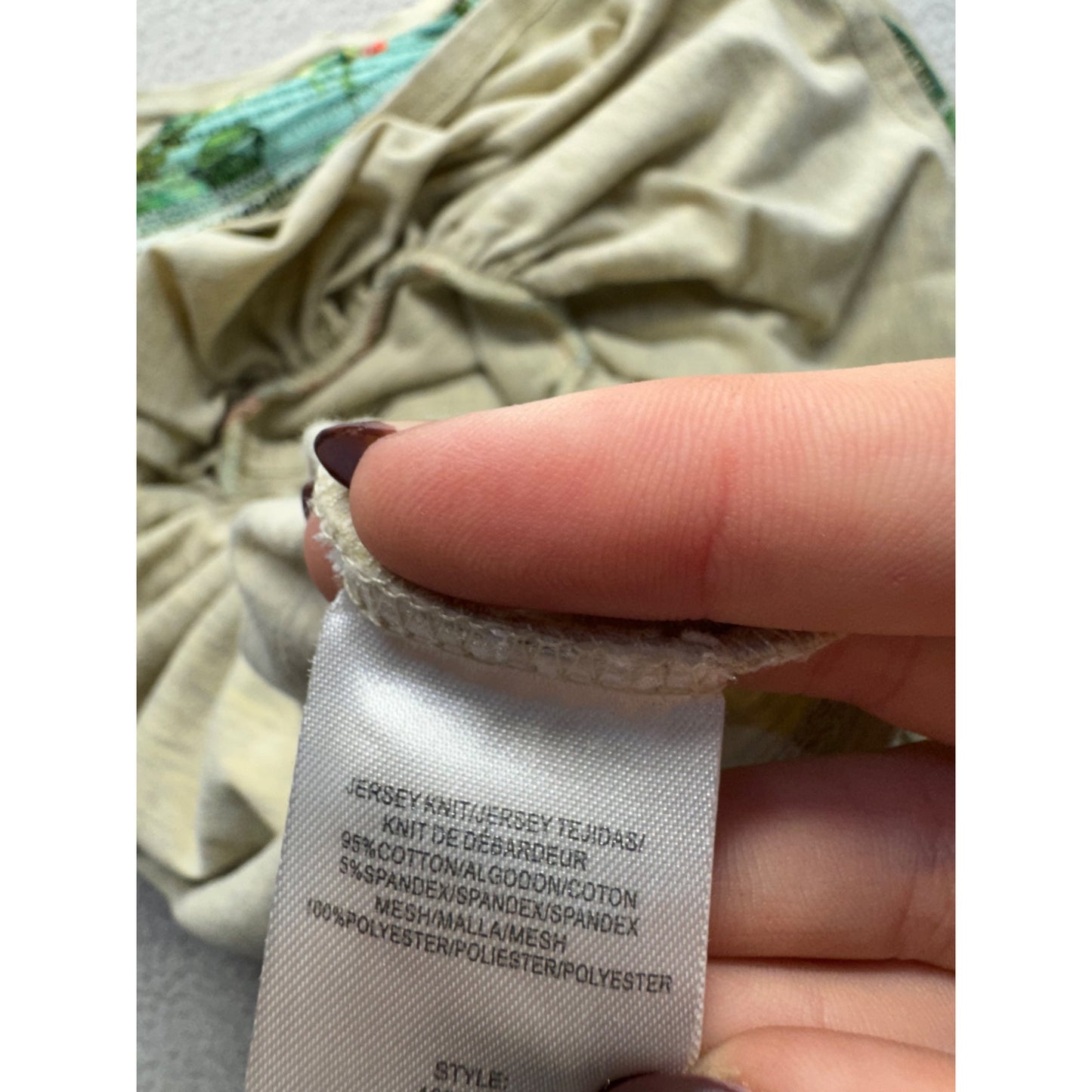 Peppa & Julie Size 4 Floral Textured Knit Dress With Beige Sleeves 268B