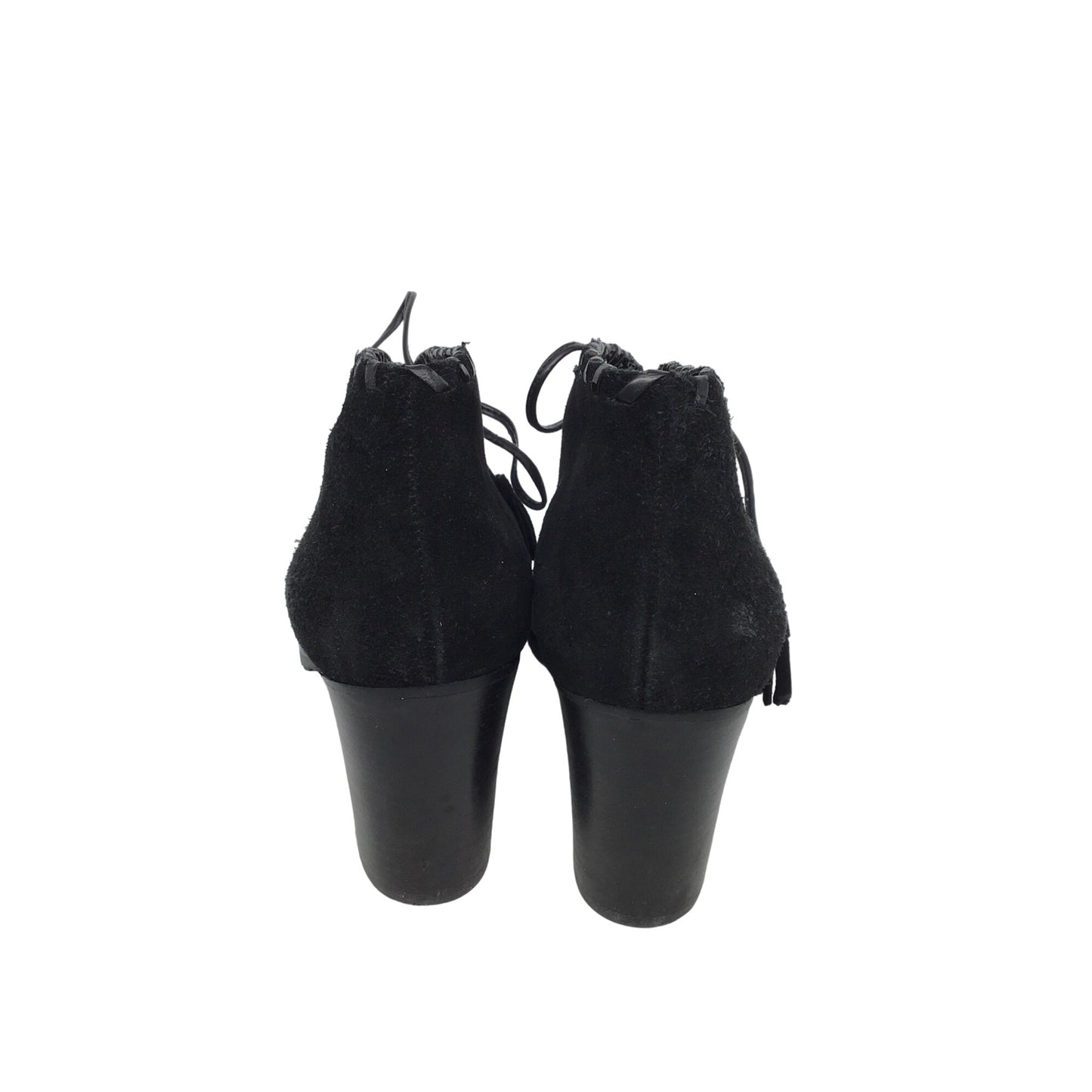 Lauren Ralph Lauren Black Suede Lace-Up Size 9.5 #203