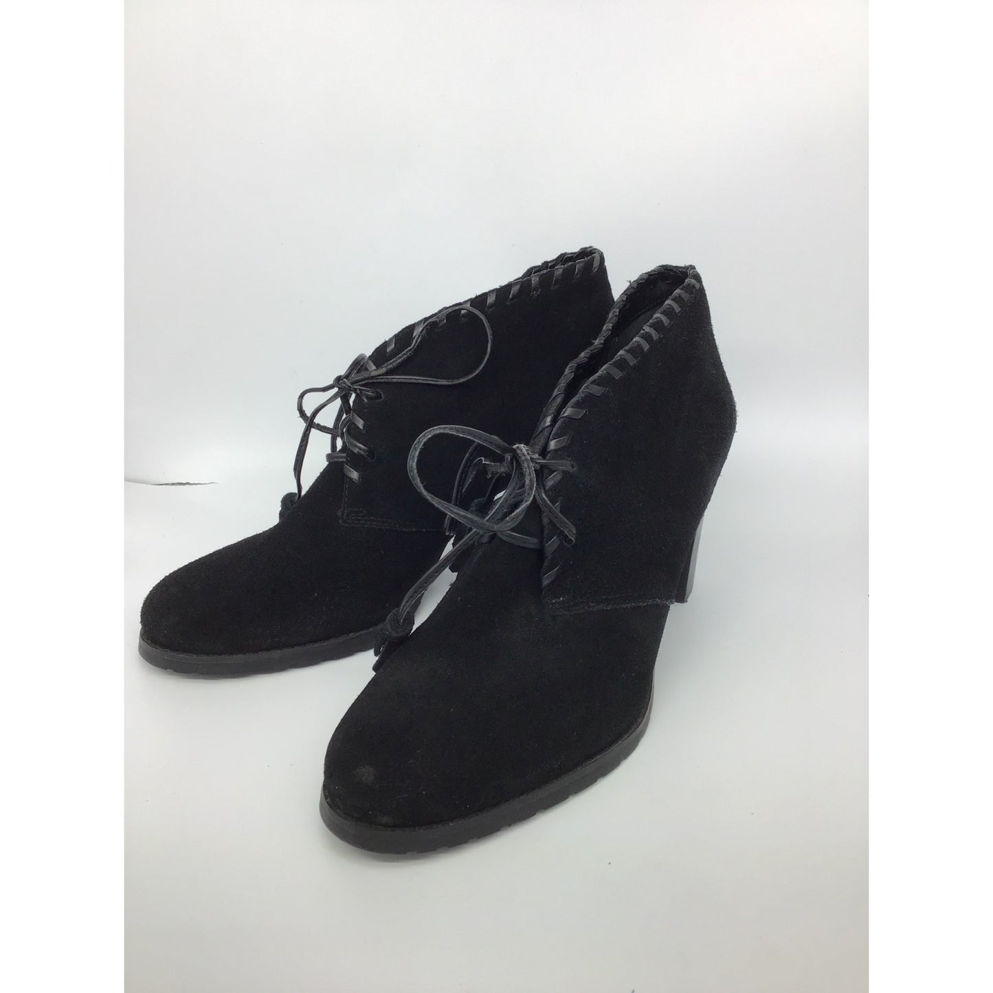 Lauren Ralph Lauren Black Suede Lace-Up Size 9.5 #203