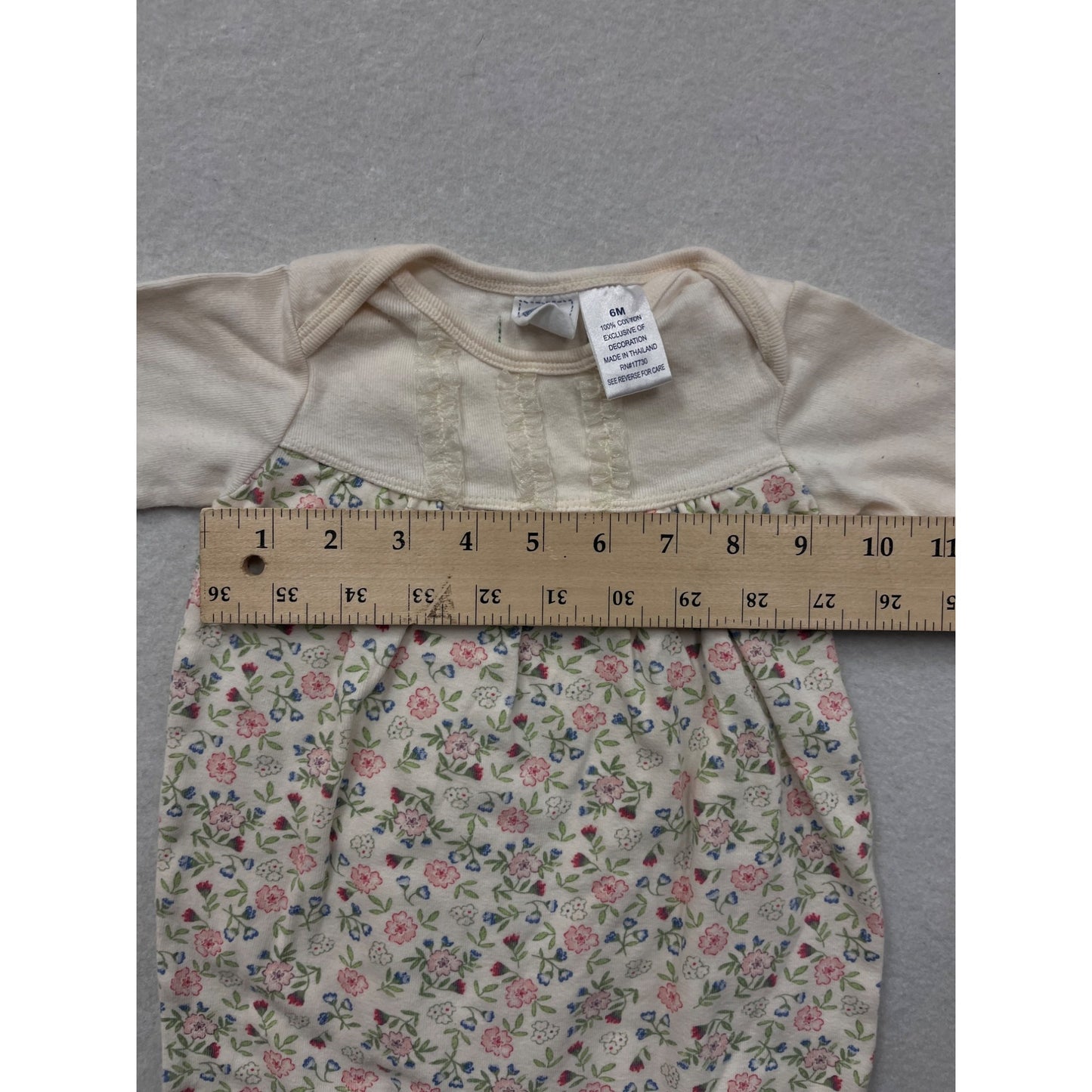 Floral Baby Bodysuit 6M By Cherokee Baby #6543