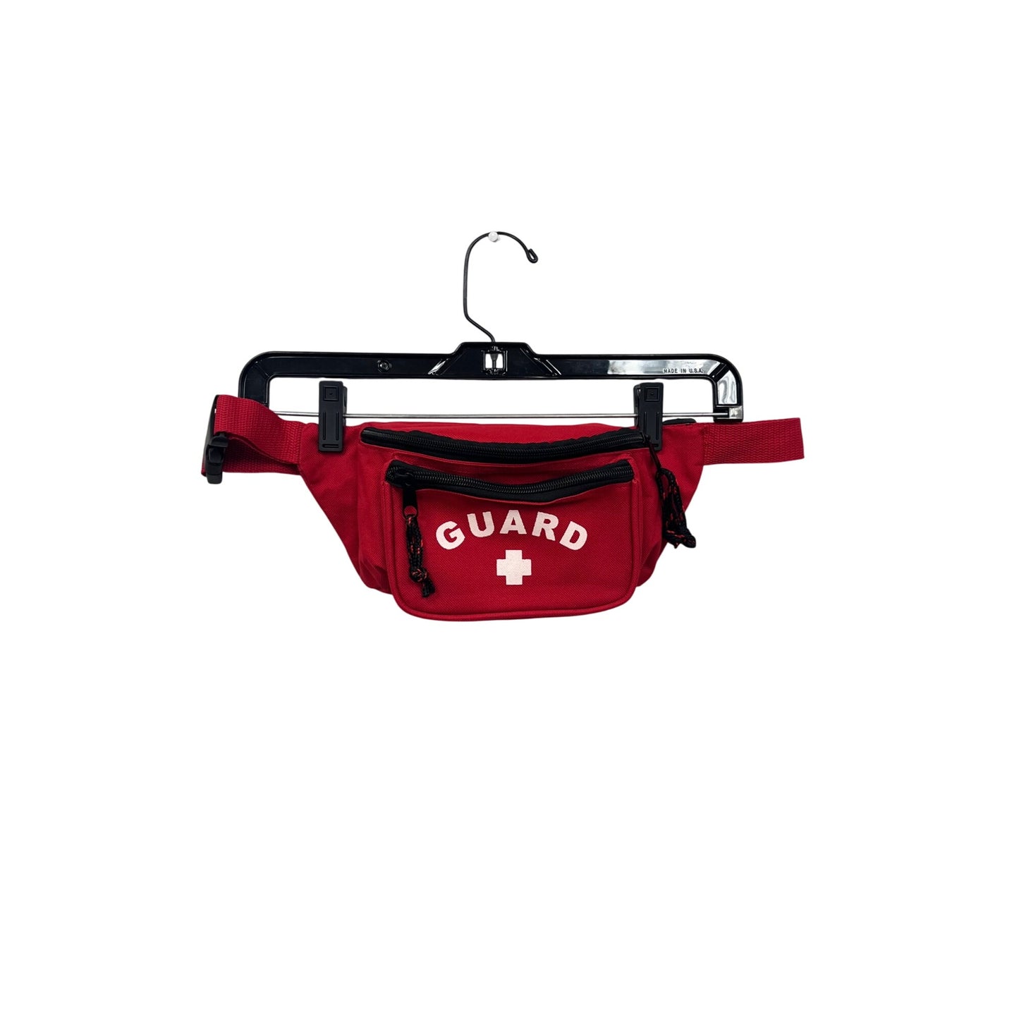 Guard Red Fanny Pack With Adjustable Strap & Zippered Pockets #8536