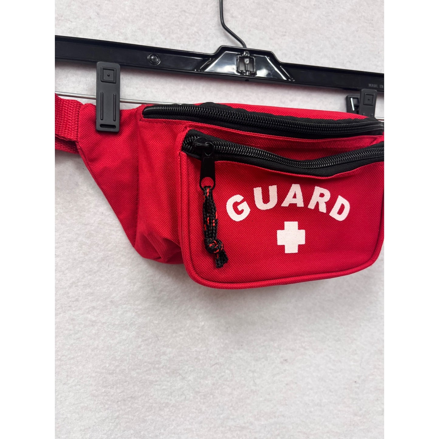 Guard Red Fanny Pack With Adjustable Strap & Zippered Pockets #8536