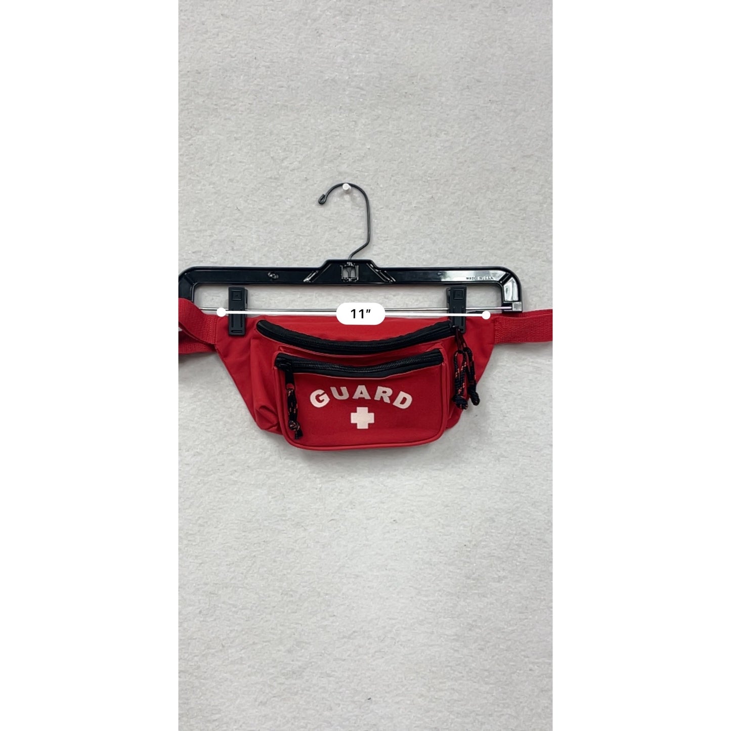 Guard Red Fanny Pack With Adjustable Strap & Zippered Pockets #8536