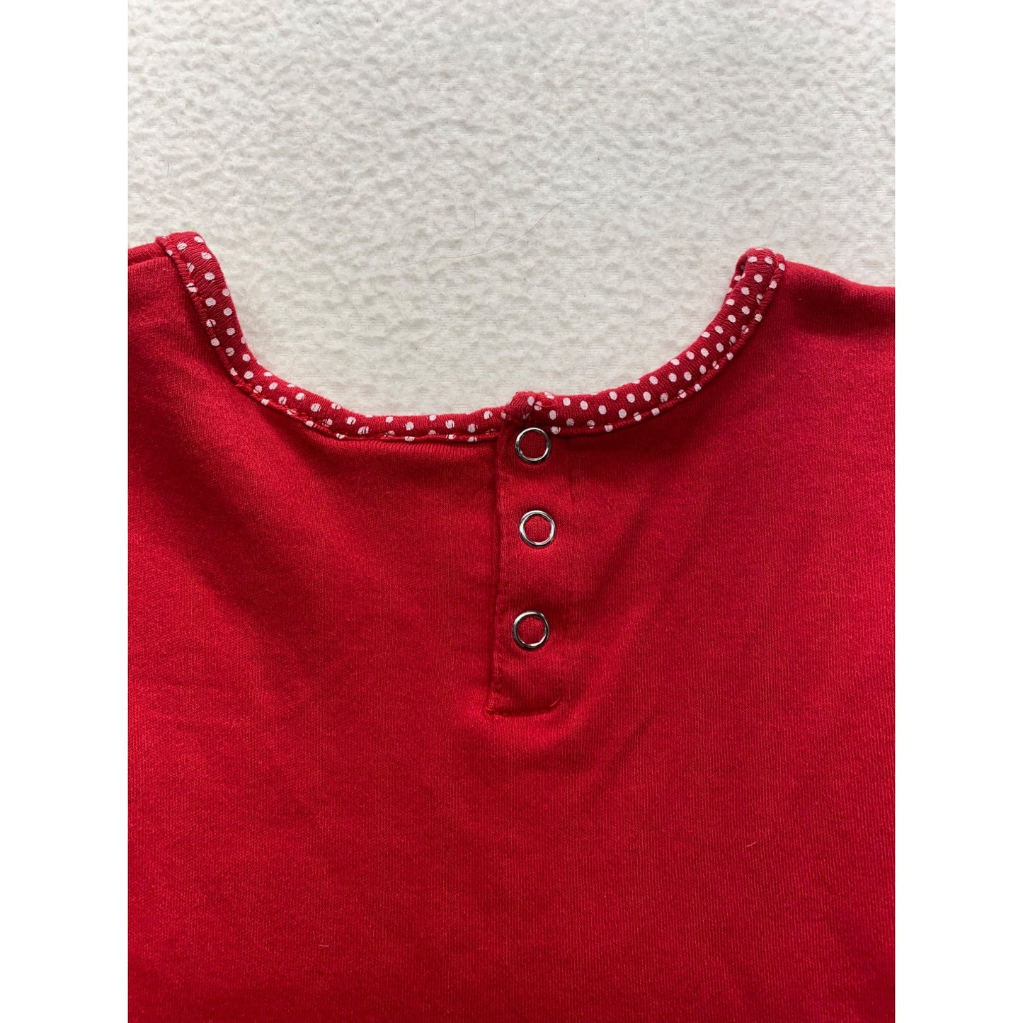 Genuine MLB Cardinals Toddler Dress 2T Red Polka Dot Trim #7288