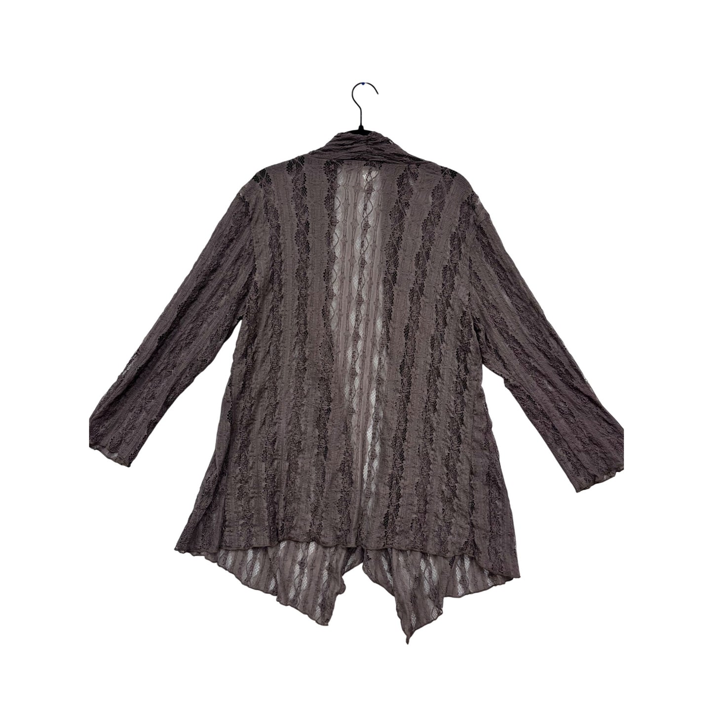 Karen Hart Lace Cardigan Open Front XL #496A