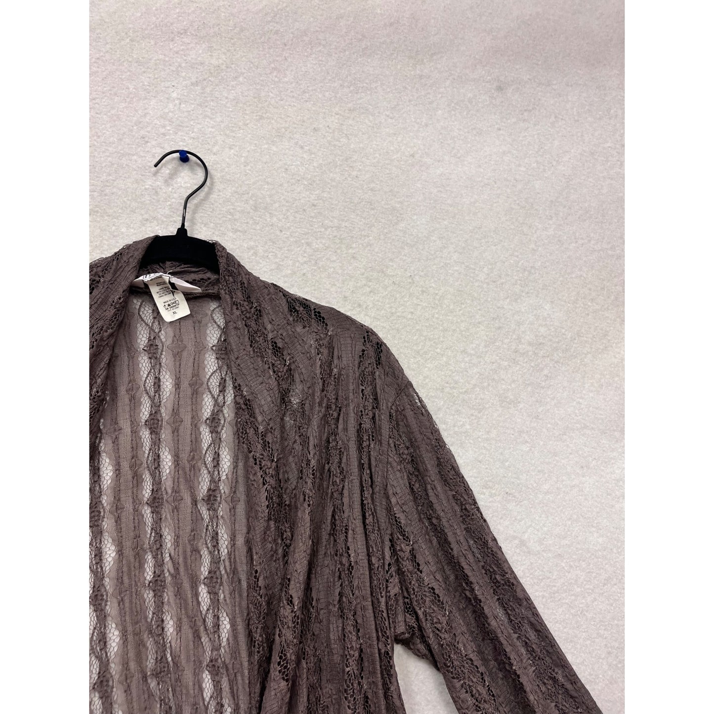 Karen Hart Lace Cardigan Open Front XL #496A