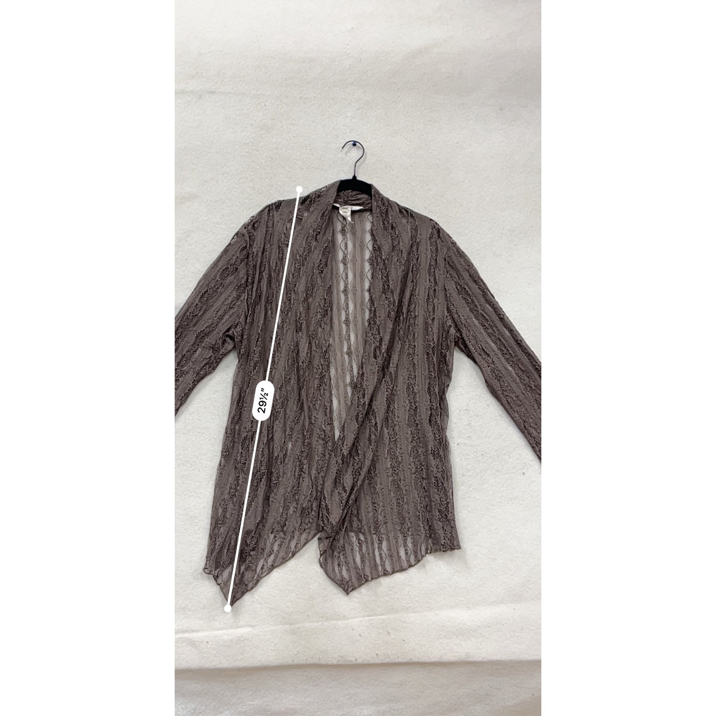 Karen Hart Lace Cardigan Open Front XL #496A