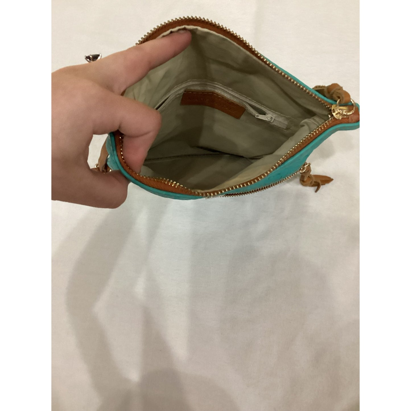 Teal Leather Purse