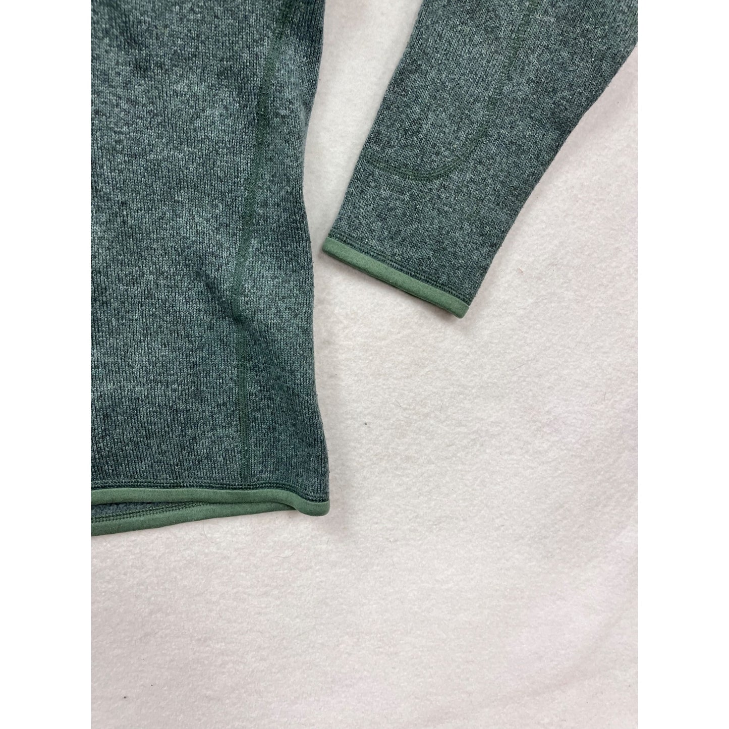 Patagonia L Green Quarter-Zip Fleece Pullover Jacket #148A