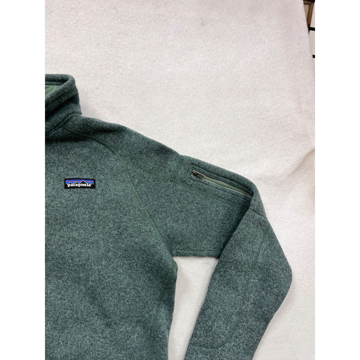 Patagonia L Green Quarter-Zip Fleece Pullover Jacket #148A