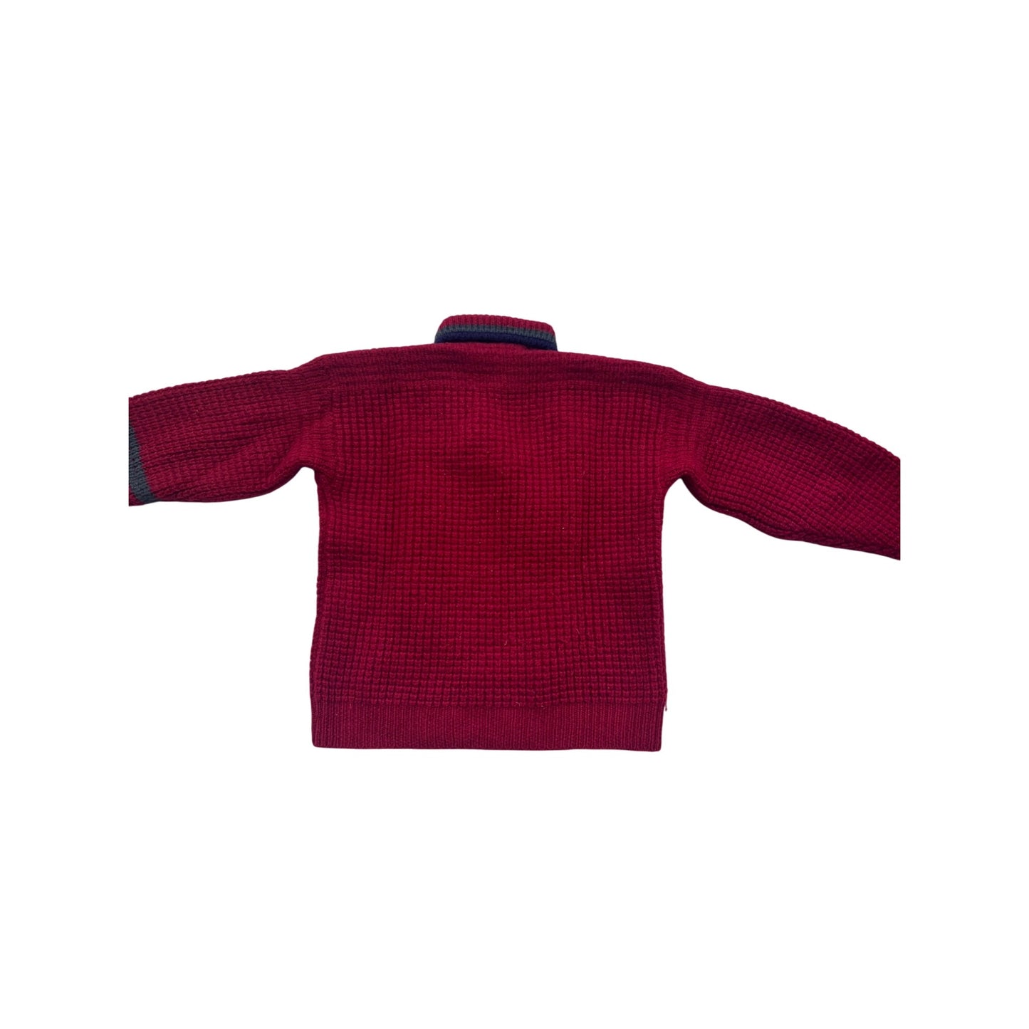 Ken Browne Hand Framed Red Wool Sweater S #843A