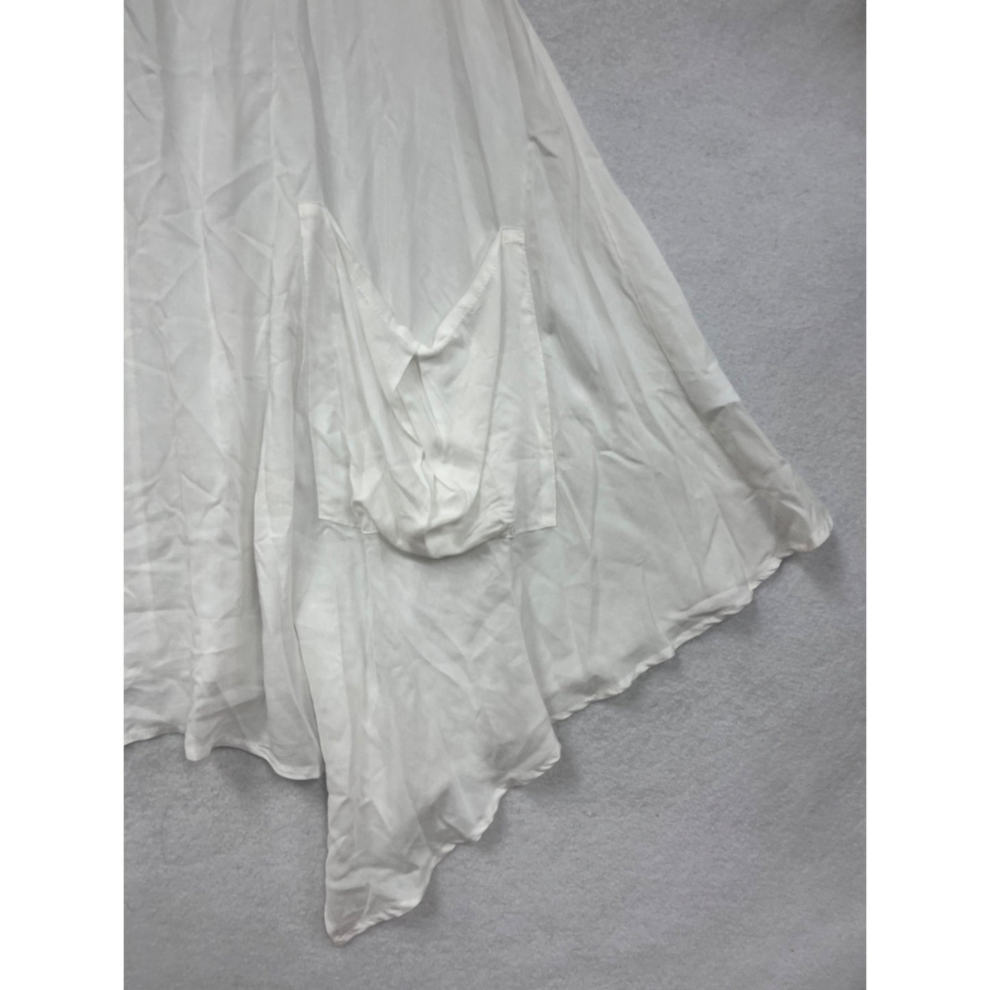 White Sleeveless Embroidered Beach Dress With Pockets #8720