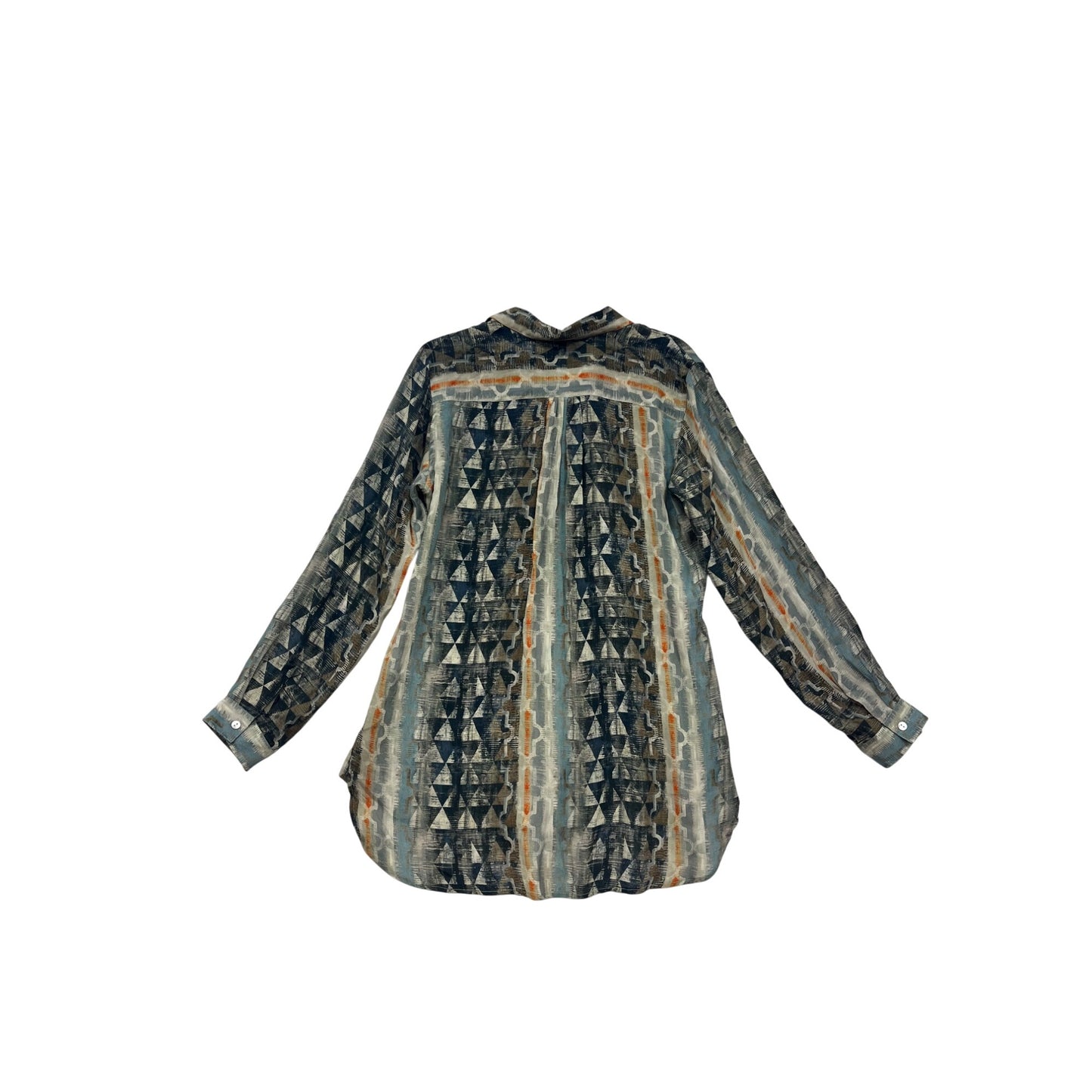 APNY Geometric Print Button-Down Shirt Small #8724