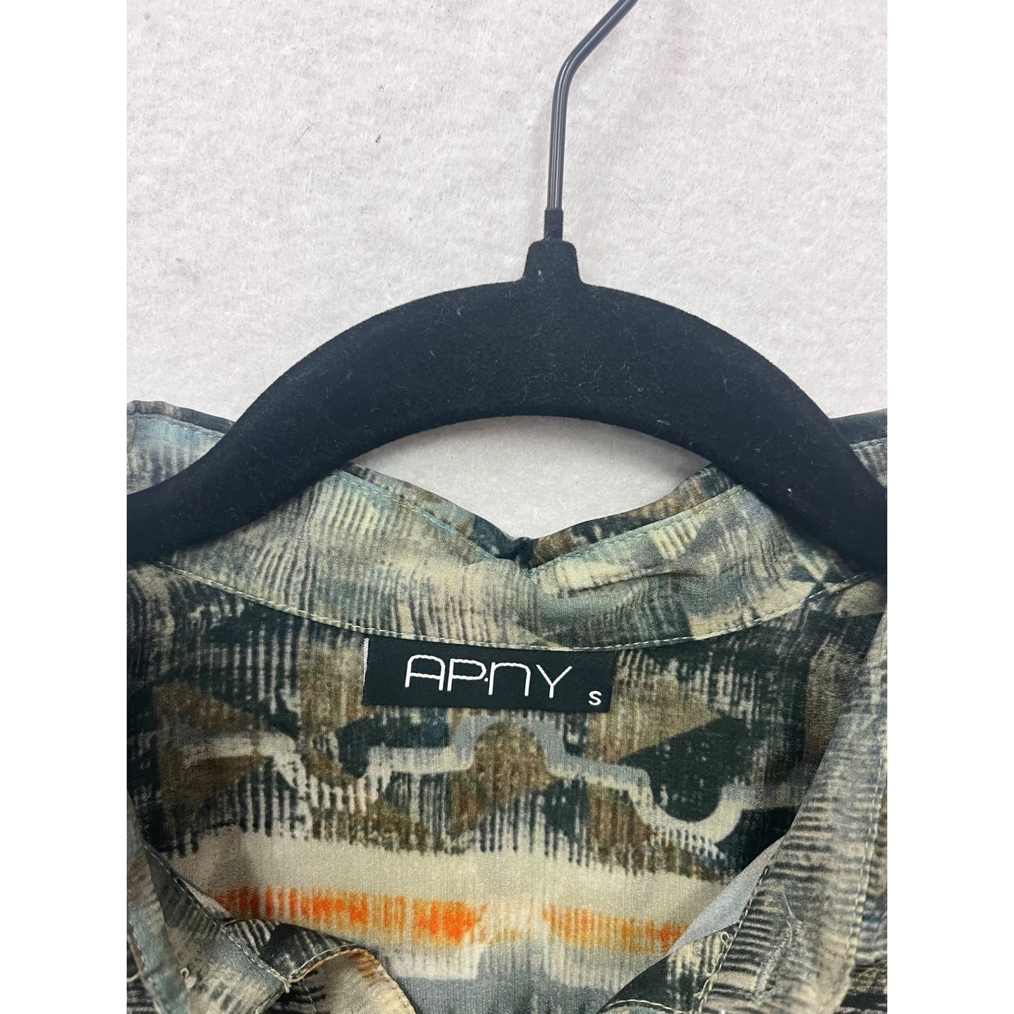 APNY Geometric Print Button-Down Shirt Small #8724