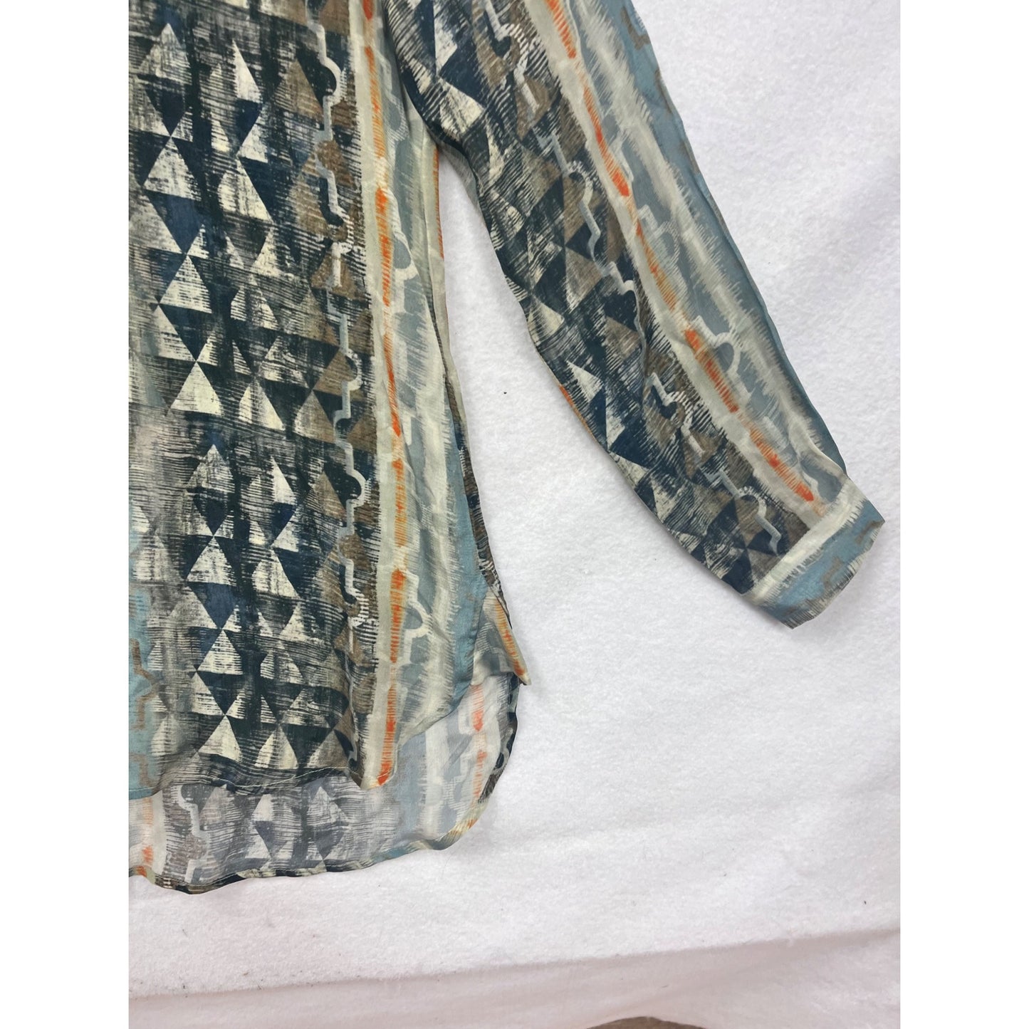 APNY Geometric Print Button-Down Shirt Small #8724