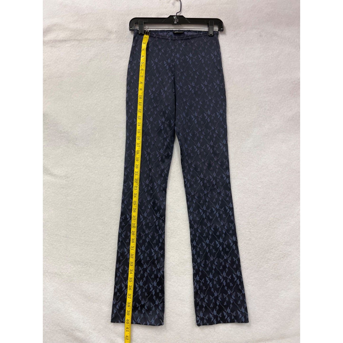 Disclosure Floral Pattern Navy & Purple Pants Womens XS/S #6425