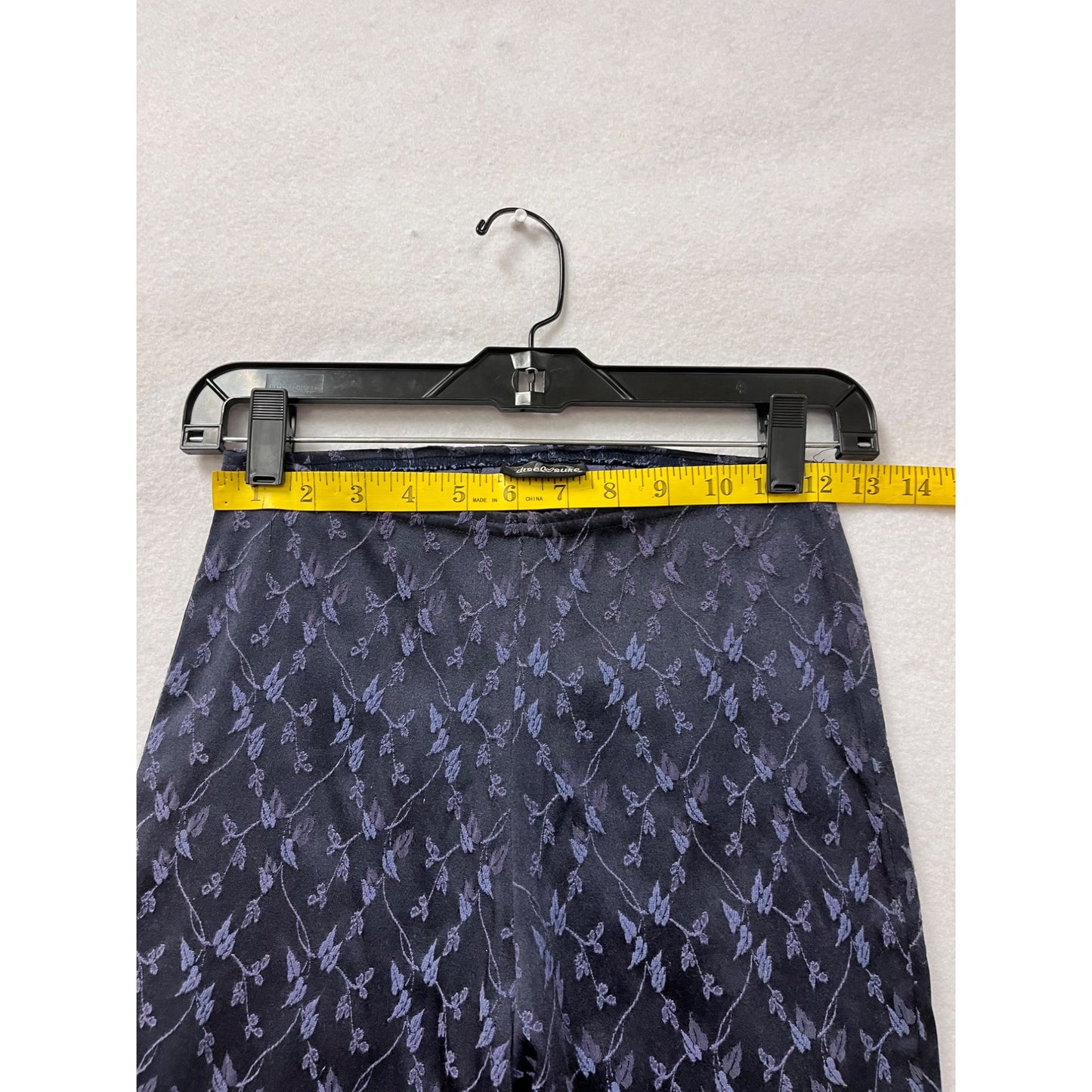 Disclosure Floral Pattern Navy & Purple Pants Womens XS/S #6425