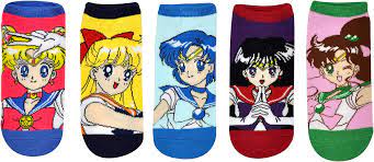 5 Pack sailor moon socks