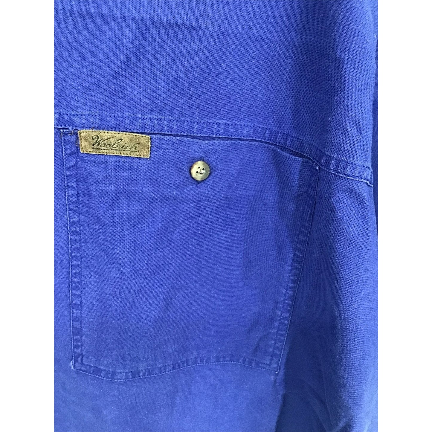 Vintage Men's Woolrich Blue Plaid Short Sleeve